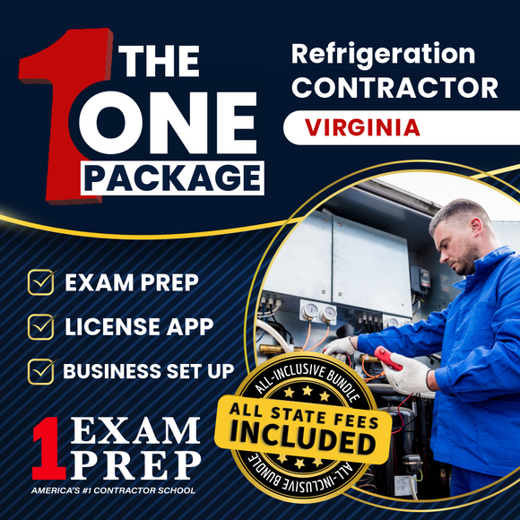 The 1 Package: All-Inclusive Virginia Refrigeration Contractor Exam, Licensing & Business Setup Solution