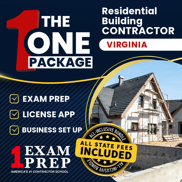 The 1 Package: All-Inclusive Virginia Residential Building Contractor Exam, Licensing & Business Setup Solution