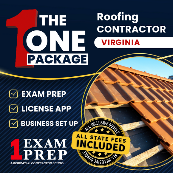The 1 Package: All-Inclusive Virginia Roofing Contractor Exam, Licensing & Business Setup Solution