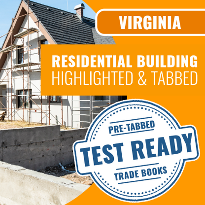 Virginia Residential Building Contractor Book Package - Highlighted and Tabbed