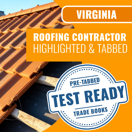 Virginia Roofing Contracting Book Package - Highlighted and Tabbed