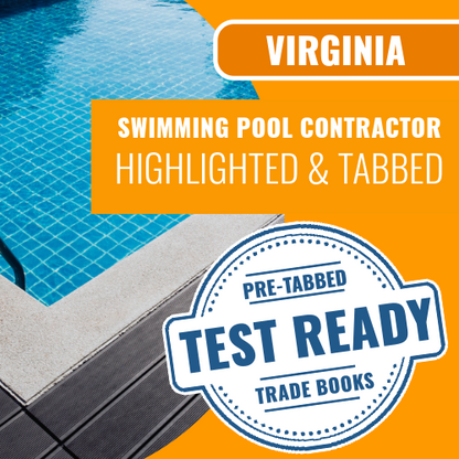 Virginia Swimming Pool Contracting Book Package - Highlighted and Tabbed
