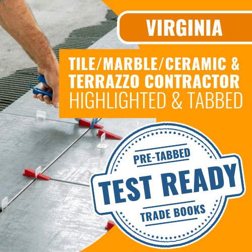 Virginia Tile, Marble, Ceramic, and Terrazzo Contracting Book Package - Highlighted and Tabbed