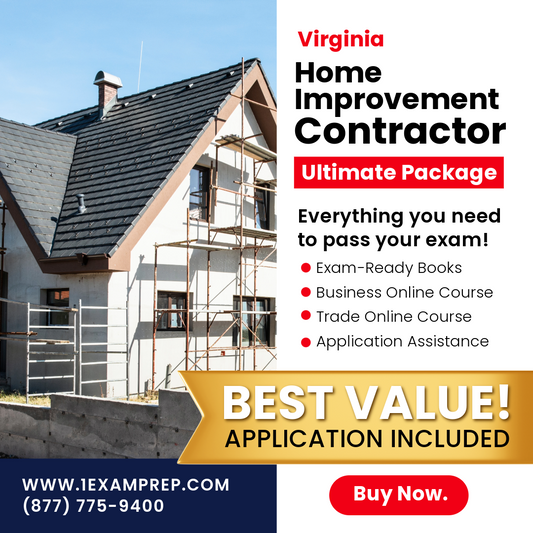 VIRGINIA HOME IMPROVEMENT CONTRACTING ULTIMATE EXAM PREP RENTAL PACKAGE