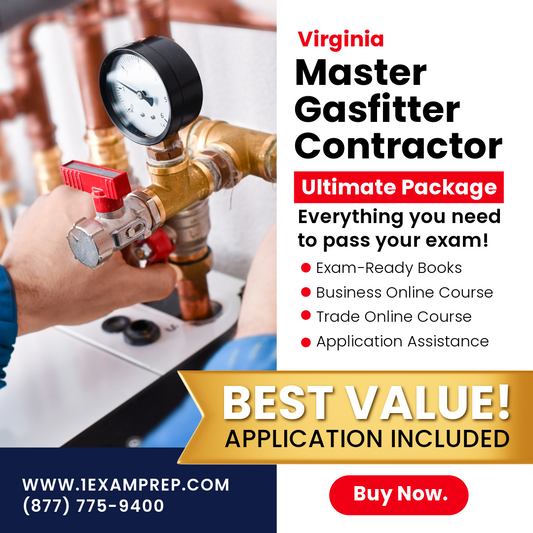VIRGINIA MASTER GASFITTER ULTIMATE EXAM PREP RENTAL PACKAGE