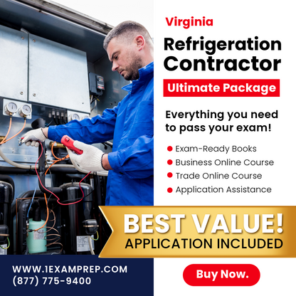 VIRGINIA REFRIGERATION CONTRACTING ULTIMATE EXAM PREP RENTAL PACKAGE
