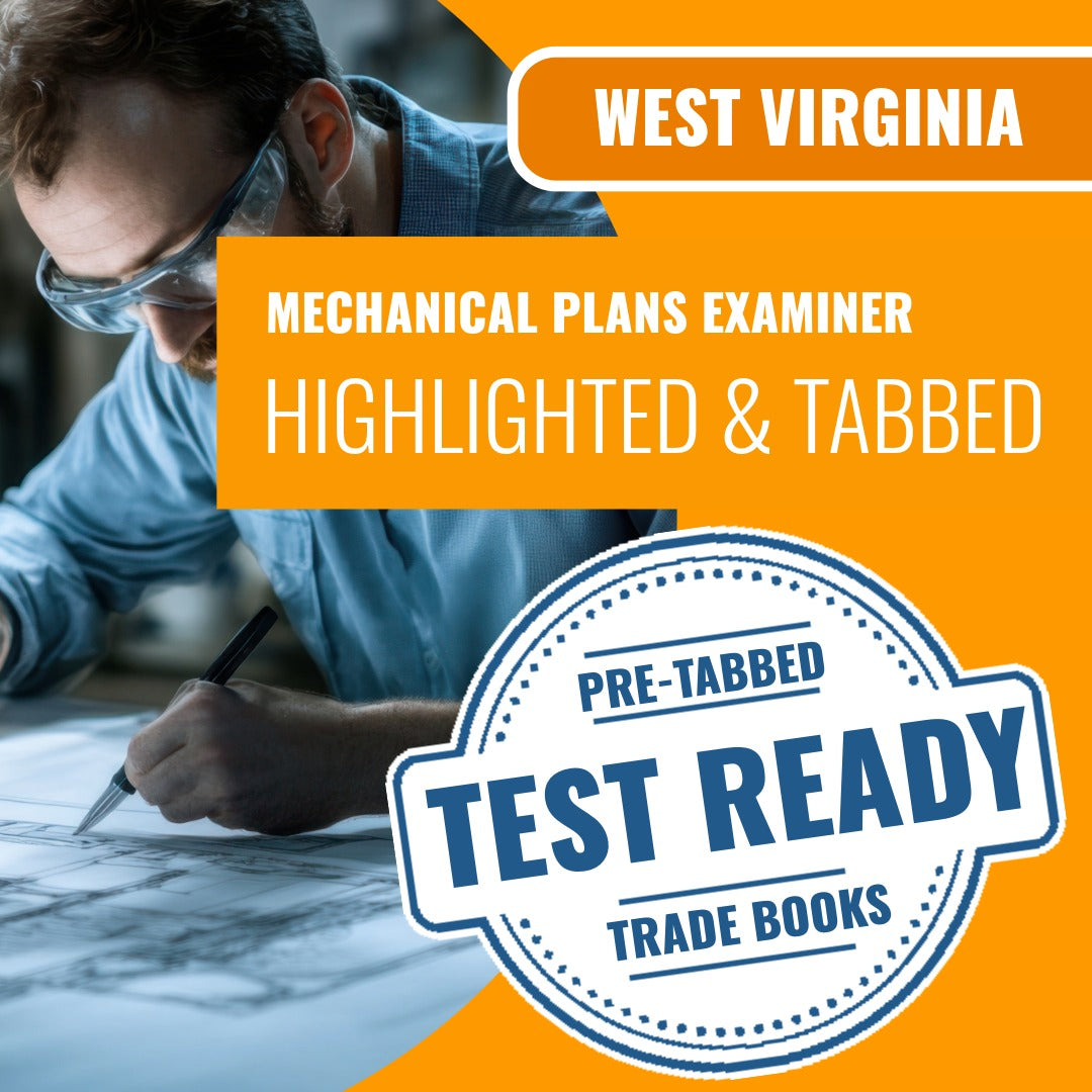 West Virginia Mechanical Plans Examiner (ICC - M3) Highlighted & Tabbed Book Package