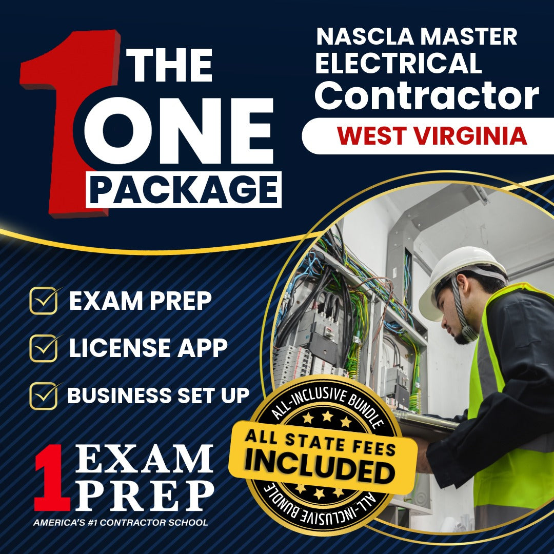 The 1 Package: All-Inclusive West Virginia NASCLA Master Electrical Contractor Licensing & Business Setup