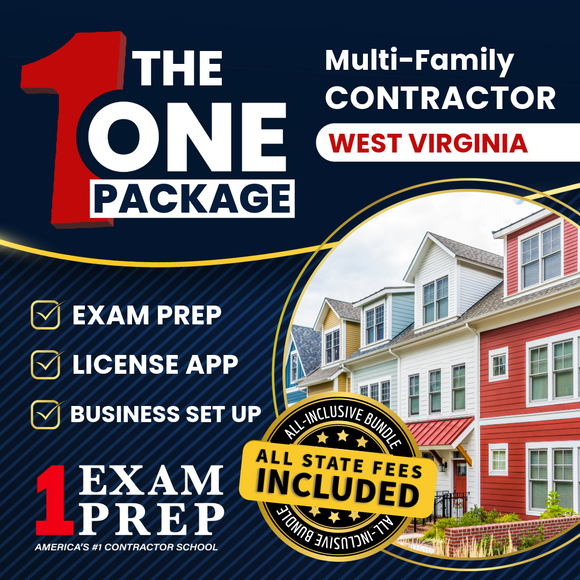 The 1 Package: All-Inclusive West Virginia Multi-Family Contractor Exam, Licensing & Business Setup Solution