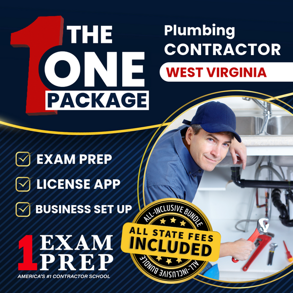 The 1 Package: All-Inclusive West Virginia Plumbing Contractor Exam, Licensing & Business Setup Solution