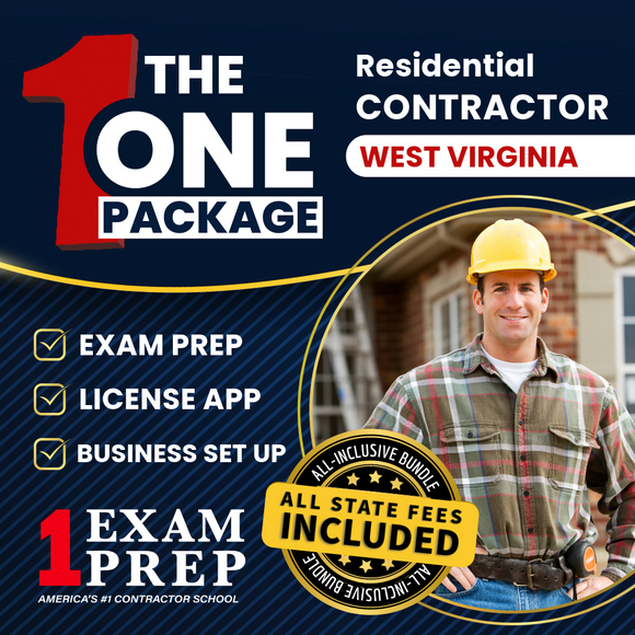 The 1 Package: All-Inclusive West Virginia Residential Contractor Exam, Licensing & Business Setup Solution
