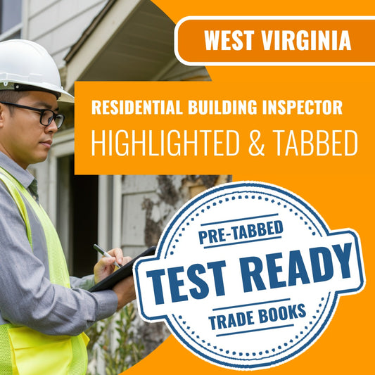 West Virginia Residential Plumbing Inspector (ICC - P1) Highlighted & Tabbed Book Package