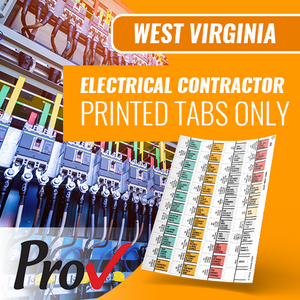 West Virginia Electrical Contractor Exam; Pre-Printed Tabs (Prov)