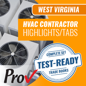 West Virginia HVAC Contractor Book Package - Highlighted and Tabbed (Prov)