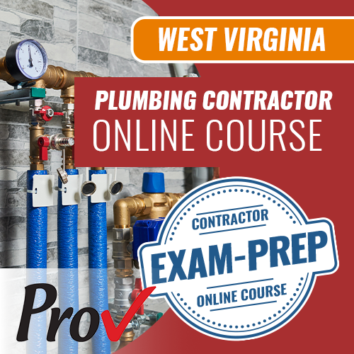 West Virginia Plumbing Contractor Online Course by 1 Exam Prep