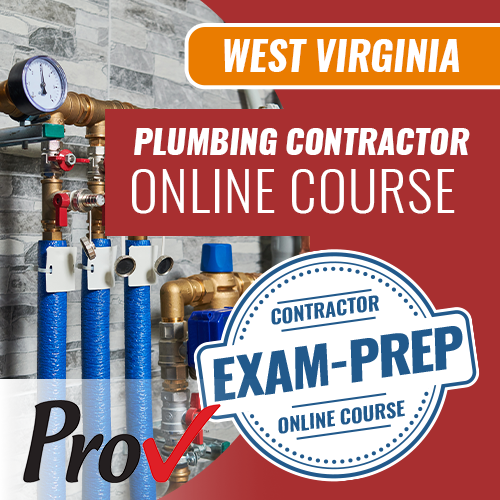 West Virginia Plumbing Contractor - Online Exam Prep Course (Prov)