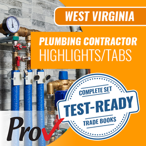 West Virginia Plumbing Contractor Book Package - Highlighted and Tabbed (Prov)