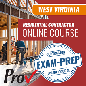 West Virginia Residential Contractor - Online Exam Prep Course (Prov)