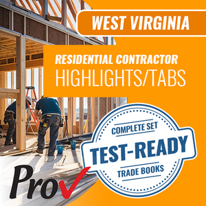 West Virginia Residential Contractor Book Package - Highlighted and Tabbed (Prov)