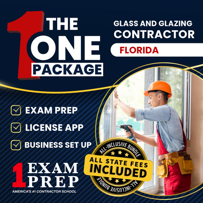 The 1 Package: All-Inclusive Florida Glass and Glazing Contractor Exam, Licensing & Business Setup Solution