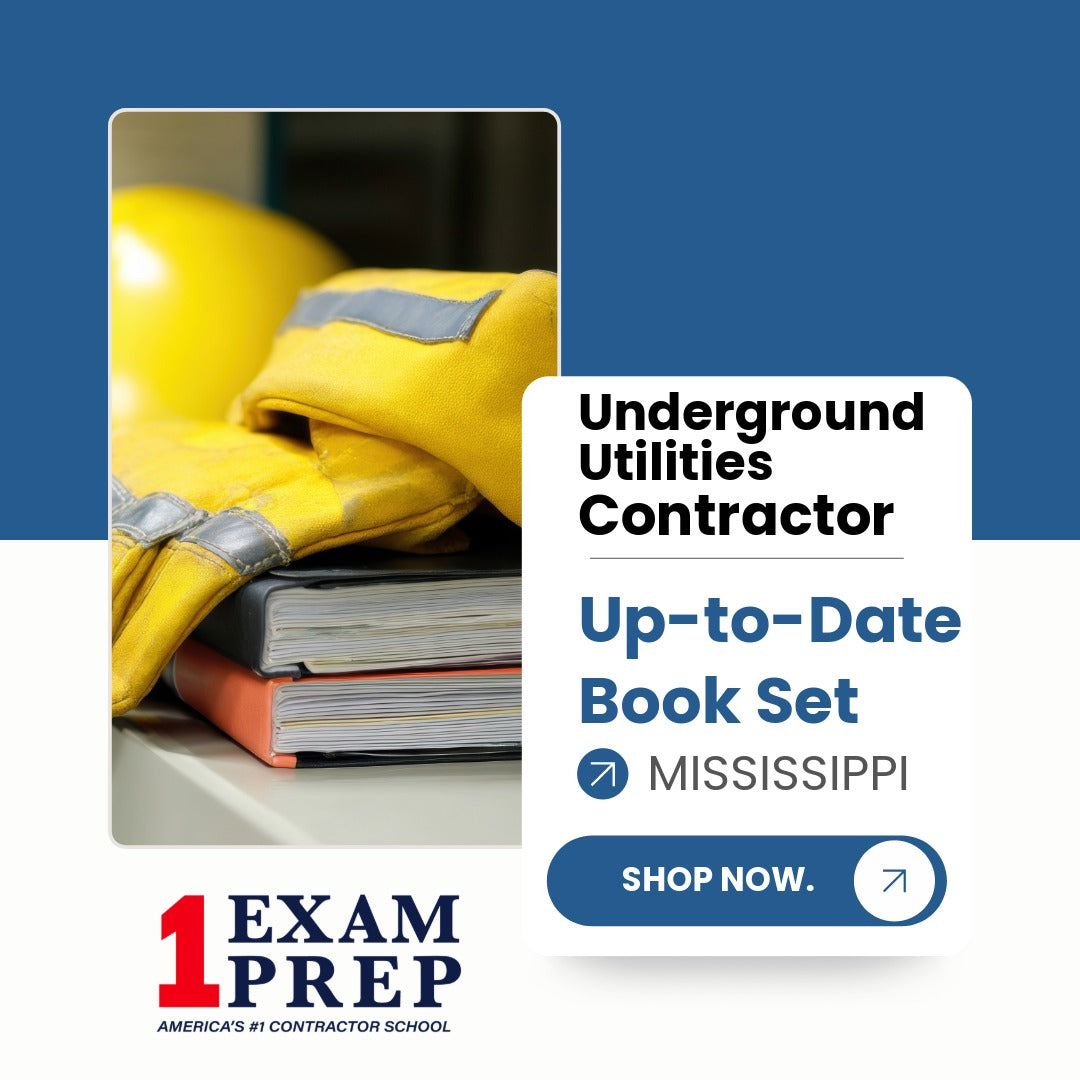 Mississippi Underground Utilities Contractor Exam Up to Date Book Set