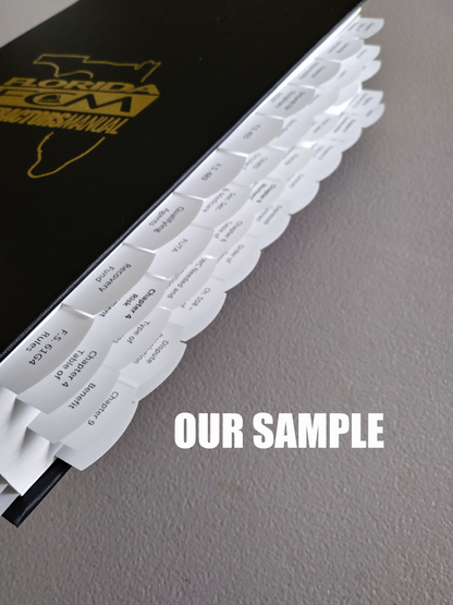 Juego completo de libros para el examen de contratista general de Florida: resaltado y con pestañas