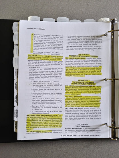 Juego completo de libros para el examen de contratista general de Florida: resaltado y con pestañas