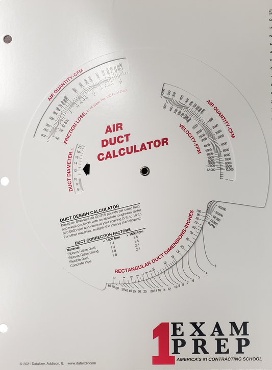 1 Exam Prep Ductulator (Duct Calculator)