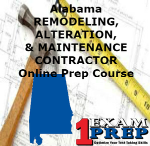 Alabama Remodeling, Alteration, and Maintenance Contractor - Online Exam Prep Course