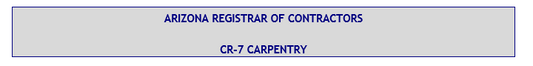 Paquete de libro de examen para contratista de carpintería CR-7 de Arizona