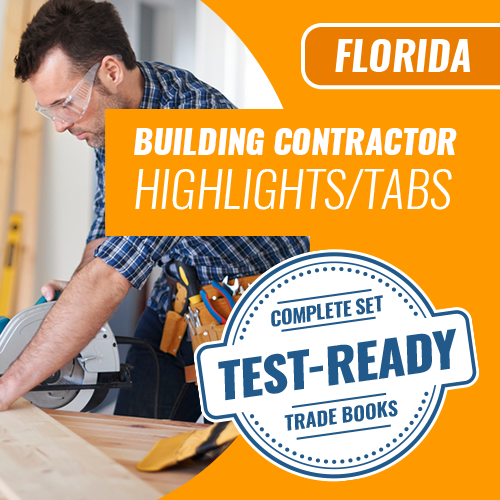 Florida Building Contractor Exam Complete Book Set - Highlighted & Tabbed