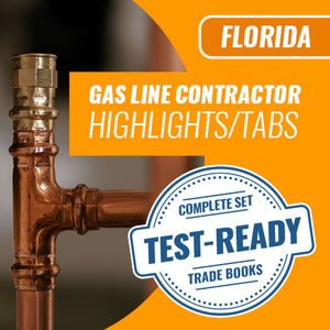 Florida Gas Line Contractor Exam Complete Book Set - Trade Books - Highlighted & Tabbed