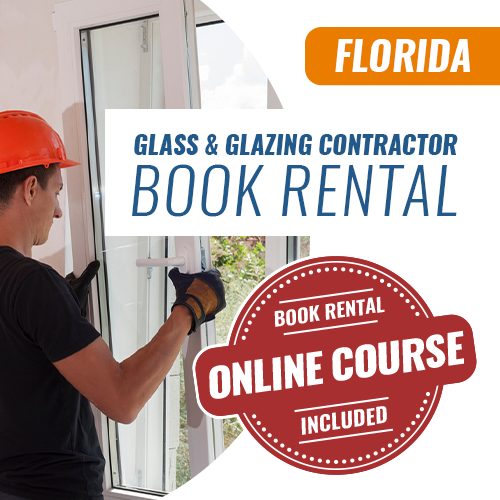 Examen de contratista de vidrio y acristalamiento de Florida: alquiler de libros 