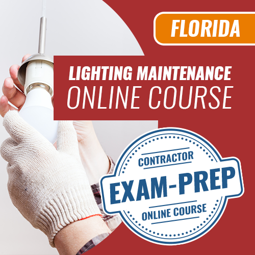 Examen de contratista eléctrico especializado en mantenimiento de iluminación de Florida: curso de preparación para el examen en línea