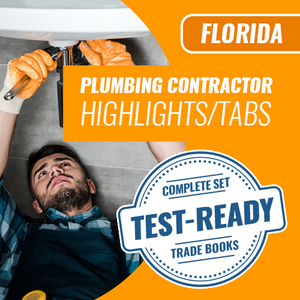 Florida Plumbing Contractor Exam Complete Book Set - Trade Books - Highlighted & Tabbed