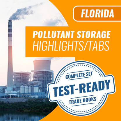 Florida Pollutant Storage Contractor Exam Complete Book Set - Trade Books - Highlighted & Tabbed