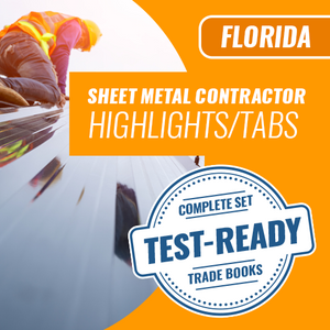 Florida State Sheet Metal Contractor Exam Complete Book Set - Trade Books - Highlighted and Tabbed
