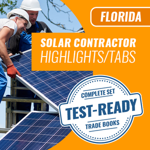 Florida Solar Contractor Exam Complete Book Set - Trade Books - Highlighted & Tabbed