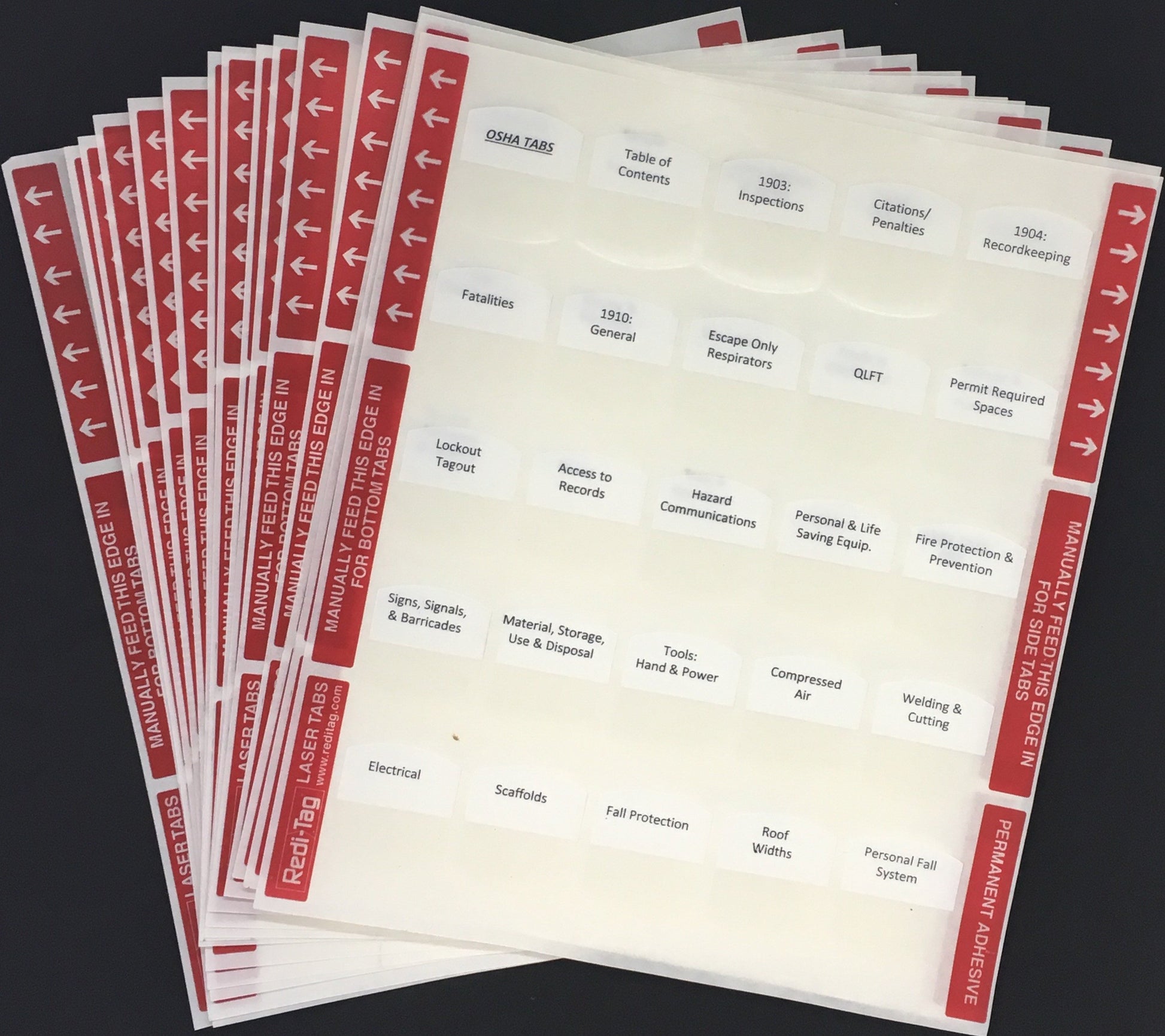 Pre-printed Tabs and Highlights for Florida State Pollutant Storage Contractors Book Package