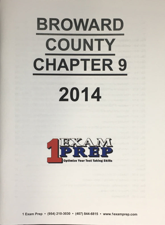 Broward County Code, Chapter 9 - Contractors, 2014