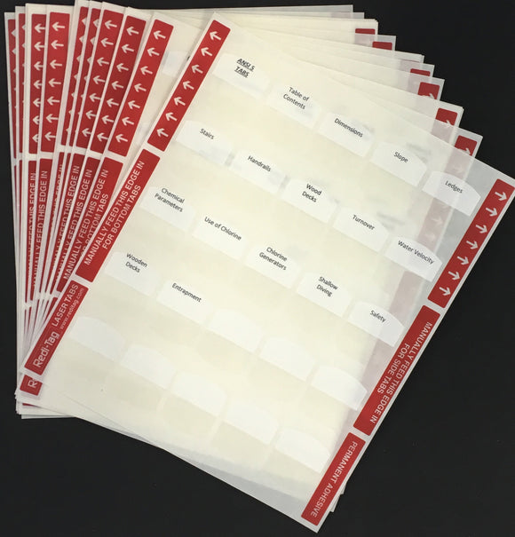 Pre-printed Tabs and Highlights for Florida State Commercial Pool Contractors Trade Book Package