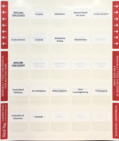 Florida Air A or Air B Contractor Exam; Pre-Printed Tabs (Tabs Only)