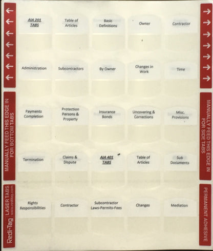Examen de Negocios y Finanzas de Florida; Pestañas y aspectos destacados preimpresos