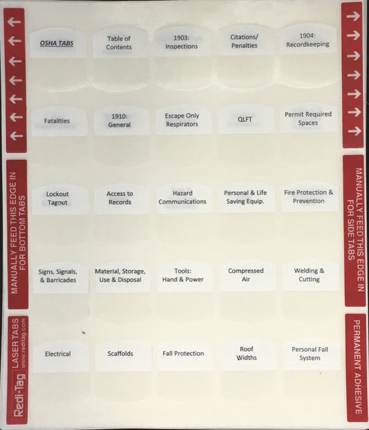 Examen de Contratista de Almacenamiento de Contaminantes de Florida; Pestañas y aspectos destacados preimpresos