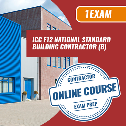 ICC F12 National Standard Building Contractor (B) Exam Prep Package