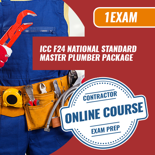ICC F24 National Standard Master Plumber Exam Prep Package
