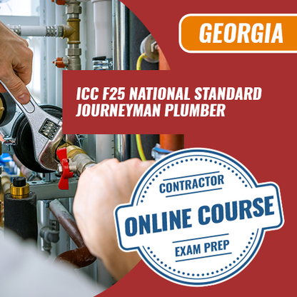 ICC F25 National Standard Journeyman Plumber Exam Prep Package