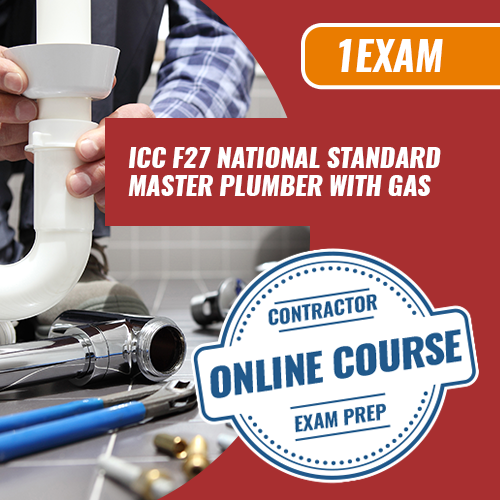 ICC F27 National Standard Master Plumber with Gas Exam Prep Package