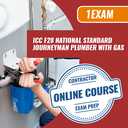 ICC F28 National Standard Journeyman Plumber with Gas Exam Prep  [Online Course Only]