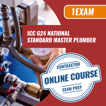 ICC G24 National Standard Master Plumber Exam Prep Package